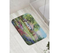 Коврик противоскользящий JoyArty "Цветочная деревня" для ванной, сауны, бассейна, bath_9277