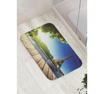 Коврик противоскользящий JoyArty "Парижские теплоходы" для ванной, сауны, бассейна, bath_8504