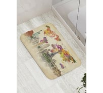 Коврик противоскользящий JoyArty "Радость путешествий" для ванной, сауны, бассейна, bath_8537