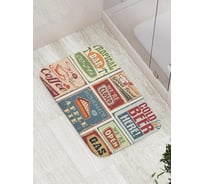 Коврик противоскользящий JoyArty "Пляжные вывески" для ванной, сауны, бассейна, bath_9678