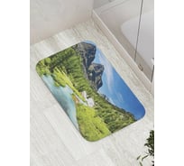 Коврик противоскользящий JoyArty "Горная река в лесу" для ванной, сауны, бассейна, bath_10002