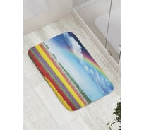 Коврик противоскользящий JoyArty "Радужный день" для ванной, сауны, бассейна, bath_10331