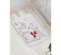 Коврик противоскользящий JoyArty "Кошачья любовь" для ванной, сауны, бассейна, bath_9658