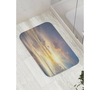 Коврик противоскользящий JoyArty "Волнистое утро" для ванной, сауны, бассейна, bath_10256