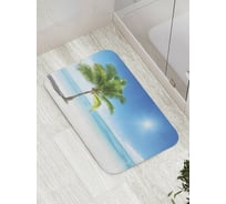 Коврик противоскользящий JoyArty "Одинокая пальма" для ванной, сауны, бассейна, bath_10372