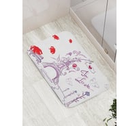 Коврик противоскользящий JoyArty "Расплывшийся Париж" для ванной, сауны, бассейна, bath_11315