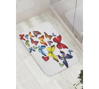 Коврик противоскользящий JoyArty "Летящие бабочки" для ванной, сауны, бассейна, bath_11020