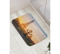 Коврик противоскользящий JoyArty "Закат в Париже" для ванной, сауны, бассейна, bath_11778