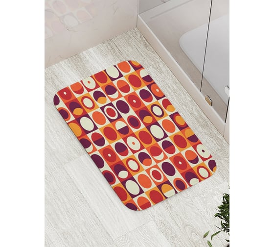 Коврик противоскользящий JoyArty "Круговые деформации" для ванной, сауны, бассейна, bath_11555 1