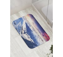 Коврик противоскользящий JoyArty "Солнечные заснеженные горы" для ванной, сауны, бассейна, bath_10892