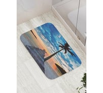 Коврик противоскользящий JoyArty "Закат на лазурном берегу" для ванной, сауны, бассейна, bath_7825