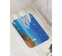 Коврик противоскользящий JoyArty "Дом у маяка" для ванной, сауны, бассейна, bath_12363