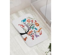 Коврик противоскользящий JoyArty "Коты на дереве" для ванной, сауны, бассейна, bath_15528