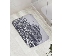 Коврик противоскользящий JoyArty "Корабль и осьминог" для ванной, сауны, бассейна, bath_7953