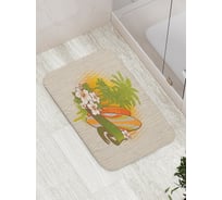 Коврик противоскользящий JoyArty "Цветочные серфы" для ванной, сауны, бассейна, bath_15637