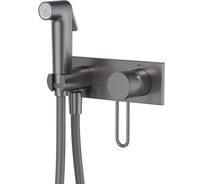 Встраиваемый смеситель IDDIS Duna с гигиеническим душем с защитным клапаном, графит матовый DUNGMV0i08