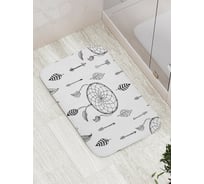 Коврик противоскользящий JoyArty "Стрелы и ловцы снов" для ванной, сауны, бассейна, bath_15273