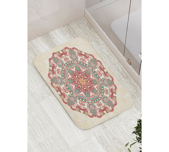 Коврик противоскользящий JoyArty "Ирландские цветы" для ванной, сауны, бассейна, bath_16052 1