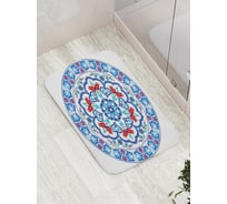 Коврик противоскользящий JoyArty "Цветочная тарелка" для ванной, сауны, бассейна, bath_15878