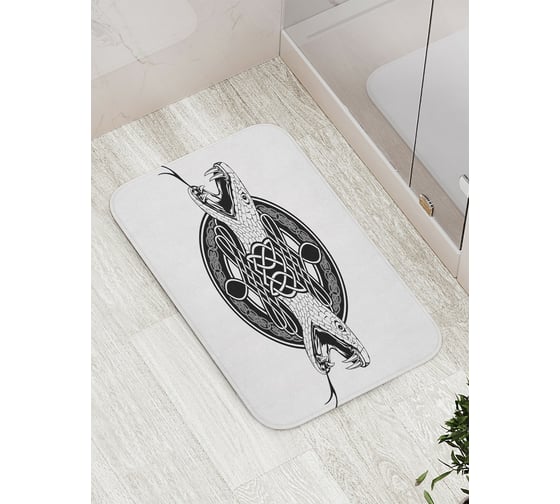 Коврик противоскользящий JoyArty "Кельтские змеи" для ванной, сауны, бассейна, bath_16880