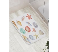 Коврик противоскользящий JoyArty "Фигурные ракушки" для ванной, сауны, бассейна, bath_16732
