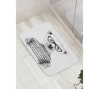 Коврик противоскользящий JoyArty "Стильный медведь" для ванной, сауны, бассейна, bath_17060