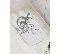 Коврик противоскользящий JoyArty "Музыкальные тени" для ванной, сауны, бассейна, bath_12681