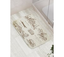 Коврик противоскользящий JoyArty "Известные достопримечательности" для ванной, сауны, бассейна, bath_17096