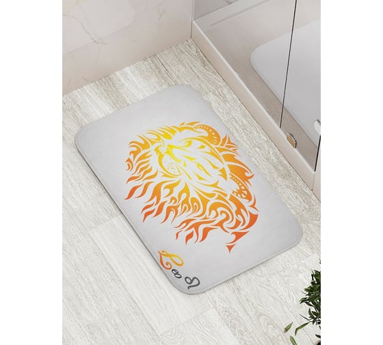 Коврик противоскользящий JoyArty "Солнечный лев" для ванной, сауны, бассейна, bath_13362
