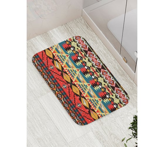 Коврик противоскользящий JoyArty "Этнические узоры" для ванной, сауны, бассейна, bath_13925 1