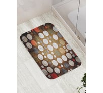 Коврик противоскользящий JoyArty "Ретро узоры с кругами" для ванной, сауны, бассейна, bath_17166