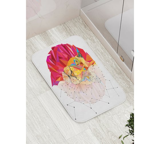 Коврик противоскользящий JoyArty "Львиная драгоценность" для ванной, сауны, бассейна, bath_14485 1
