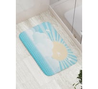 Коврик противоскользящий JoyArty "Подглядывающее солнце" для ванной, сауны, бассейна, bath_14255