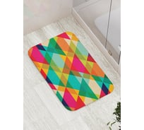 Коврик противоскользящий JoyArty "Узор с треугольниками" для ванной, сауны, бассейна, bath_14487