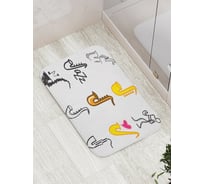 Коврик противоскользящий JoyArty "Любовь к джазу" для ванной, сауны, бассейна, bath_14216