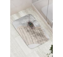 Коврик противоскользящий JoyArty "Прекрасное перо" для ванной, сауны, бассейна, bath_17187
