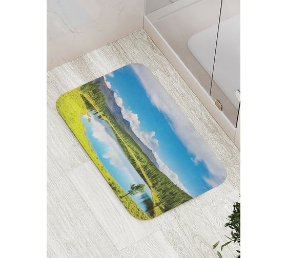 Коврик противоскользящий JoyArty "Нетронутое озеро" для ванной, сауны, бассейна, bath_15147 1