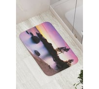 Коврик противоскользящий JoyArty "Камни идут на берег" для ванной, сауны, бассейна, bath_15152