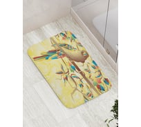 Коврик противоскользящий JoyArty "Цветной попугай" для ванной, сауны, бассейна, bath_14980