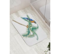 Коврик противоскользящий JoyArty "Попугай на пальме" для ванной, сауны, бассейна, bath_14981