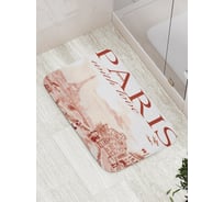 Коврик противоскользящий JoyArty "Париж с любовью" для ванной, сауны, бассейна, bath_14712