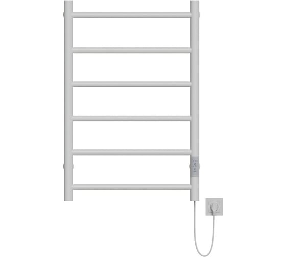 Полотенцесушитель MIXLINE VEGA 80x50 таймер, 289 Вт, 6 перекладин электрический БЕЛЫЙ 556348