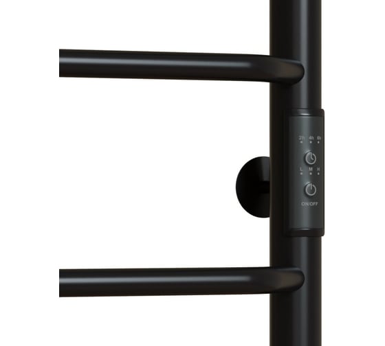 Полотенцесушитель MIXLINE MIRA 80x50 таймер, 336 Вт, 5 перекладин + ПОЛКА электрический ЧЕРНЫЙ 556357