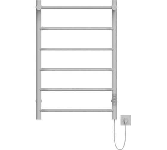Полотенцесушитель MIXLINE MIRA 80x50 таймер, 336 Вт, 5 перекладин + ПОЛКА электрический БЕЛЫЙ 556356