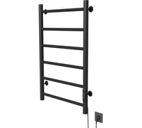 Полотенцесушитель MIXLINE VEGA 80x50 таймер, 289 Вт, 6 перекладин электрический ЧЕРНЫЙ 556349