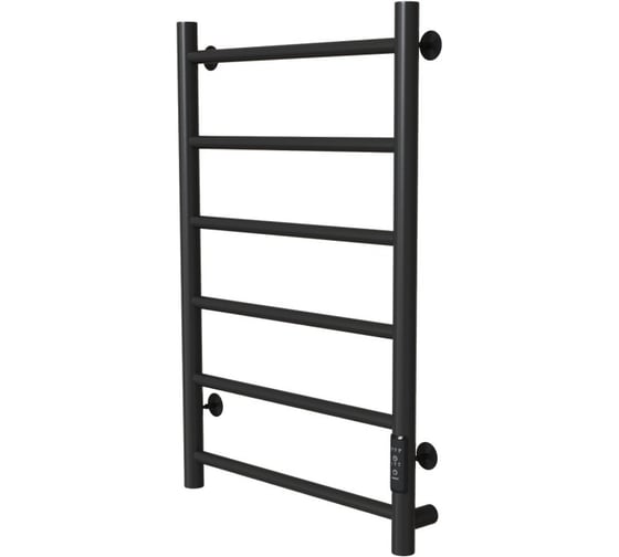 Полотенцесушитель MIXLINE VEGA 80x50 таймер, 289 Вт, 6 перекладин электрический ЧЕРНЫЙ 556349