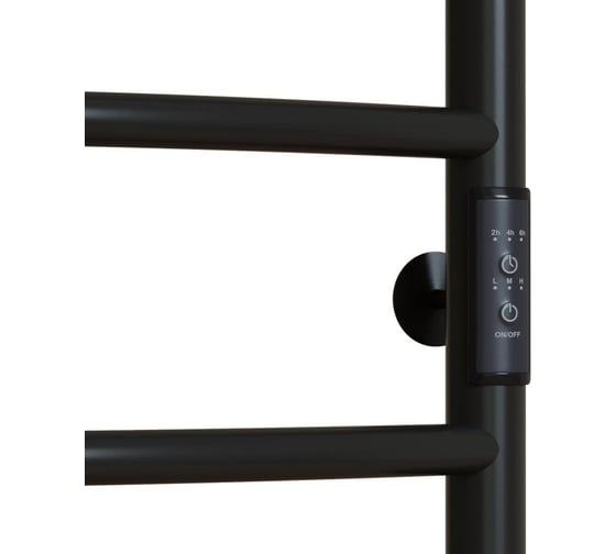 Полотенцесушитель MIXLINE VEGA 80x50 таймер, 318Вт, 5 перекладин + ПОЛКА электрический ЧЕРНЫЙ 556355
