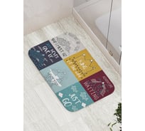 Коврик противоскользящий JoyArty "Никогда не сдавайся" для ванной, сауны, бассейна, bath_19184