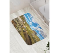 Коврик противоскользящий JoyArty "Дом в поле у ручья" для ванной, сауны, бассейна, bath_14885