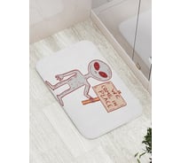 Коврик противоскользящий JoyArty "Мирный пришелец" для ванной, сауны, бассейна, bath_19608